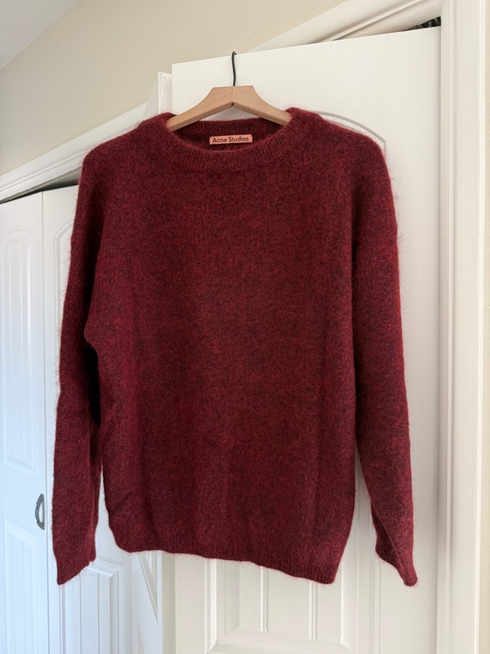 Acne Studio Burgundy Crewneck Sweater